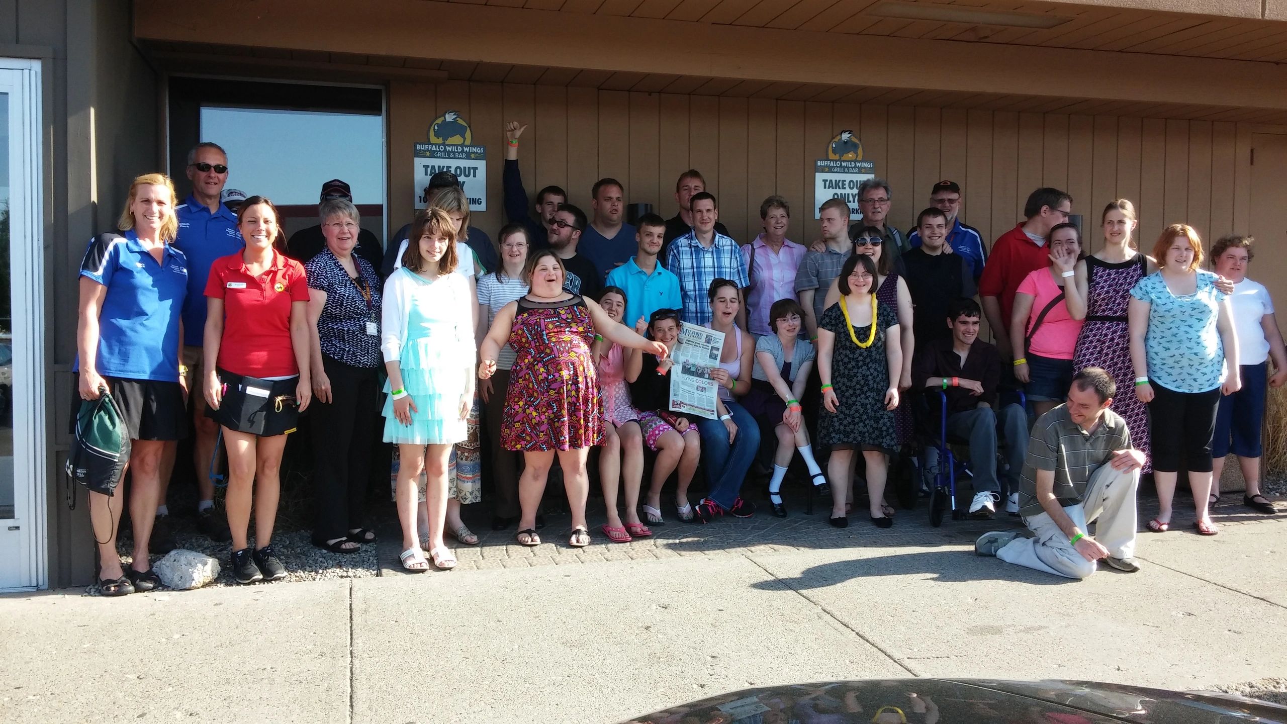 Team Huron Valley group at Buffalo Wild Wings
